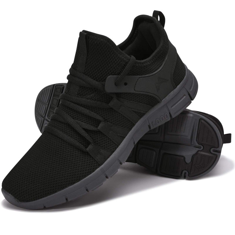 INZCOU Running Shoes Lightweight Tennis Shoes Non Slip Gym Workout Shoes Breathable Mesh Walking Sneakers 11women / 10men - Image 1